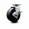 Service Caster 5 Inch Glass Filled Nylon Swivel Caster with Roller Bearing and Brake SCC SCC-20S520-GFNR-TLB - alternate 1